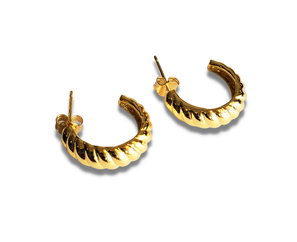 Maia Croissant Hoop Earrings - The Mystic River