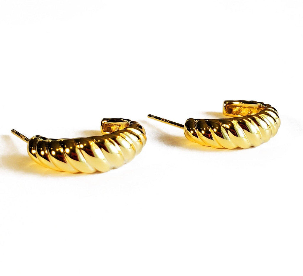 Maia Croissant Hoop Earrings - The Mystic River