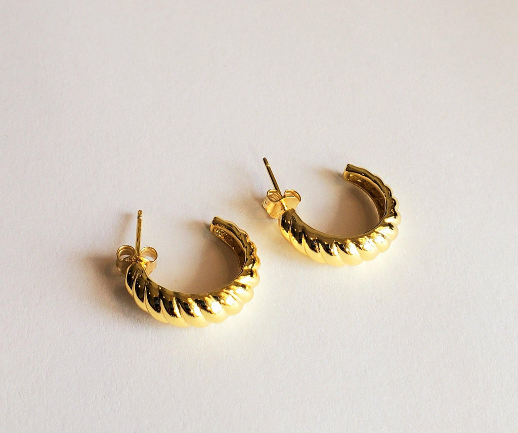 Maia Croissant Hoop Earrings - The Mystic River