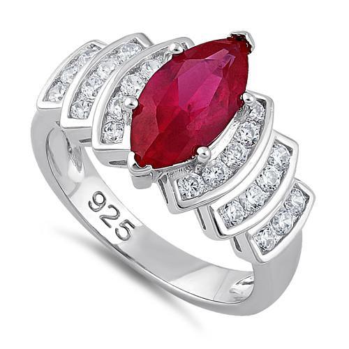 Freya Ruby Marquise Ring - The Mystic River