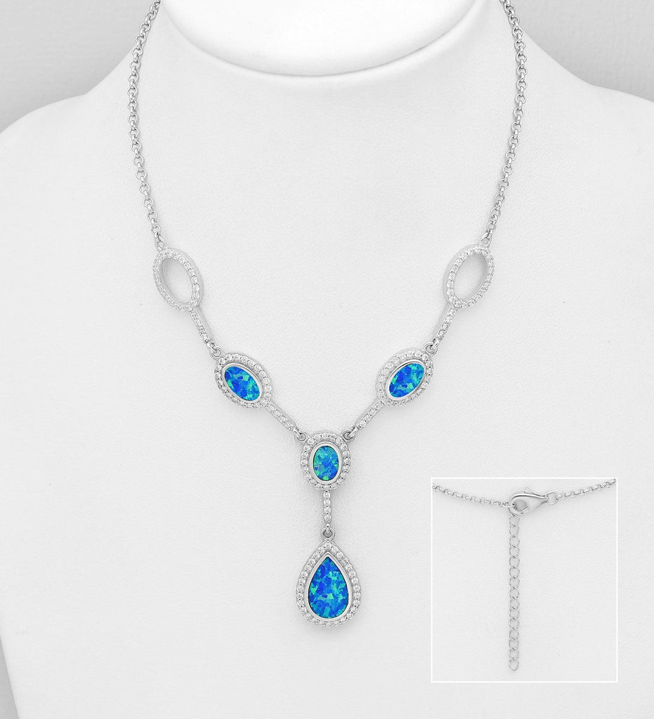 Theia Blue Opal Pendant Necklace [Limited Edition] - The Mystic River