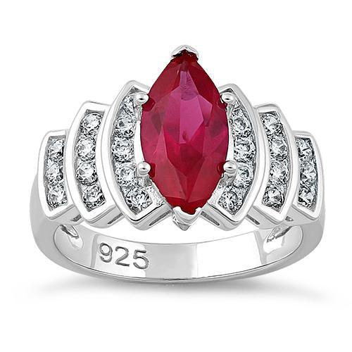 Freya Ruby Marquise Ring - The Mystic River