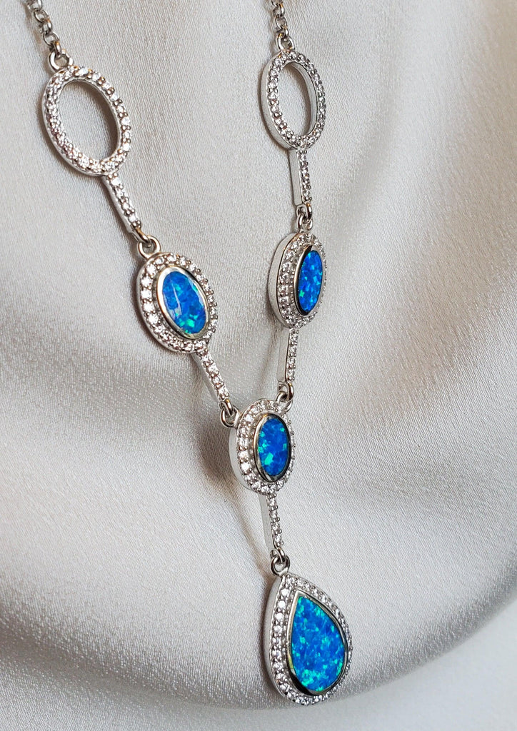 Theia Blue Opal Pendant Necklace [Limited Edition] - The Mystic River