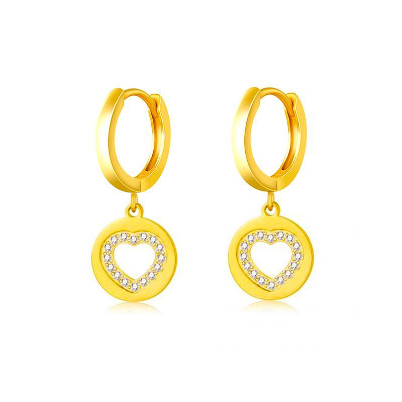 Venus Heart Drop CZ Earrings - The Mystic River