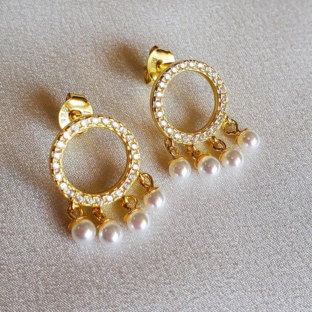 Eos Pearl Droplet Earrings - The Mystic River