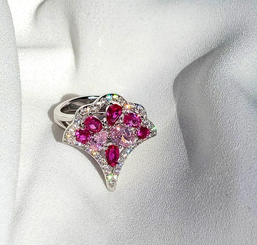 Antheia Flower Ruby Ring - The Mystic River