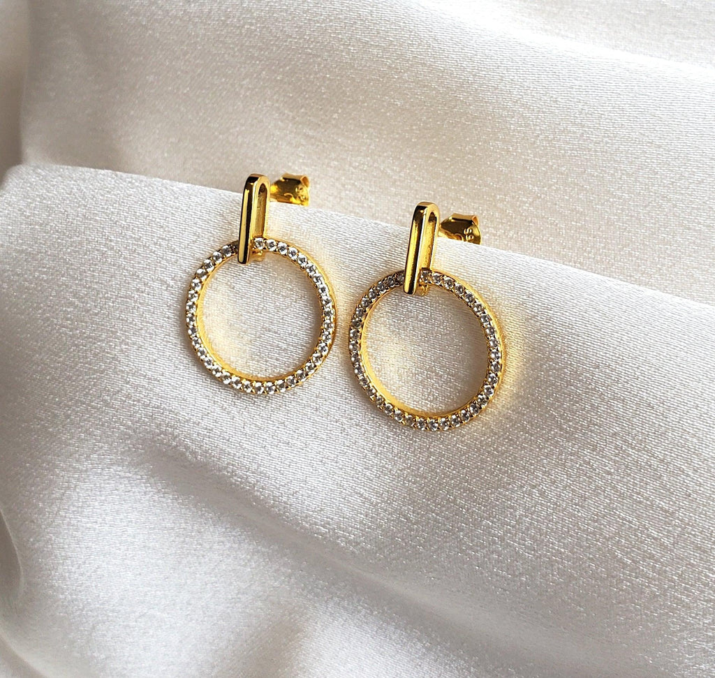 Eirene Pave Earrings - The Mystic River