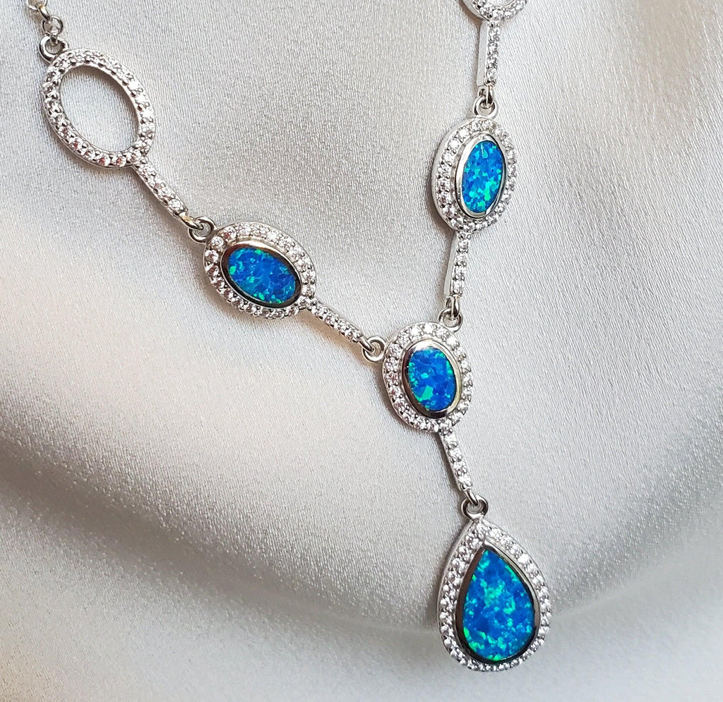 Theia Blue Opal Pendant Necklace [Limited Edition] - The Mystic River