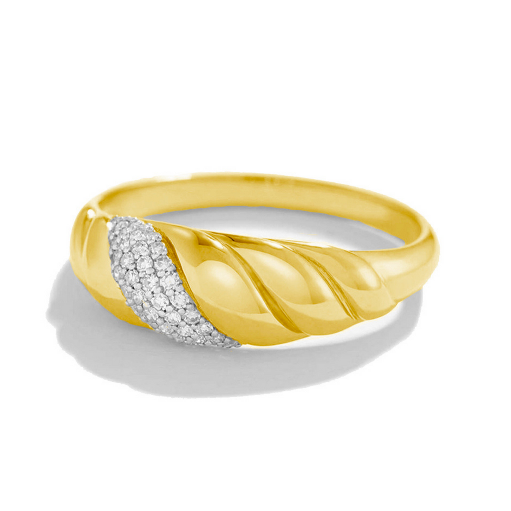 MAIA CROISSANT PAVE RING - The Mystic River