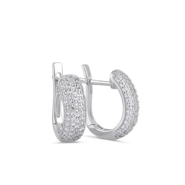 Rhea Pave Hoop Earrings - The Mystic River