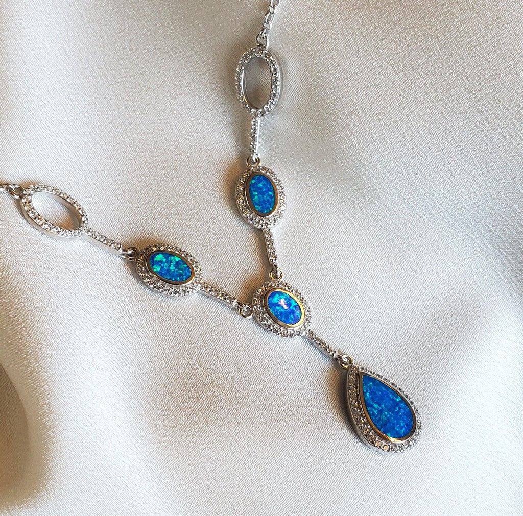 Theia Blue Opal Pendant Necklace [Limited Edition] - The Mystic River