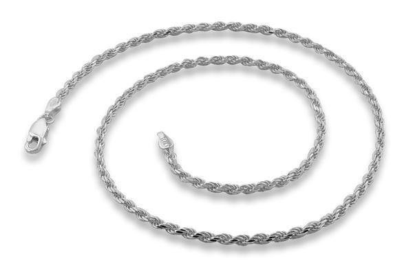 Rhea Diamond Cut Silver Rope Chain - The Mystic River