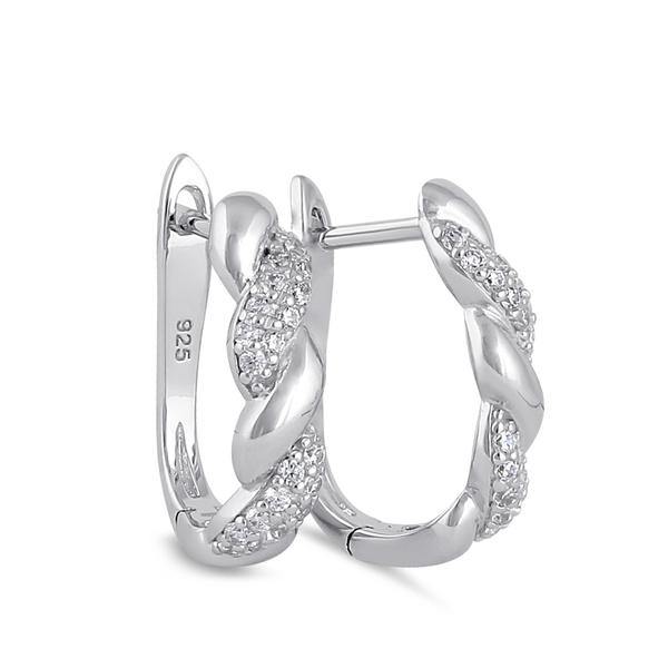 Rhea Rope CZ Hoops - The Mystic River