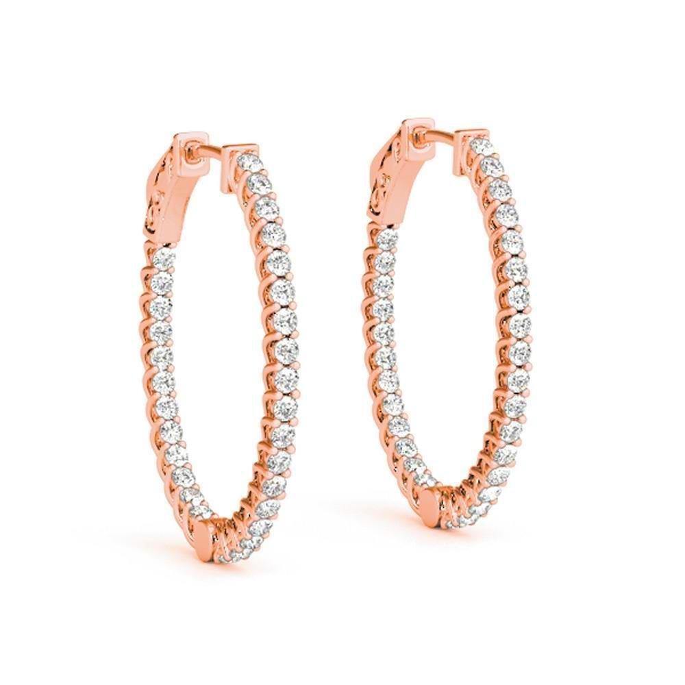 Flora Rose Gold Dazzling Hoops - The Mystic River