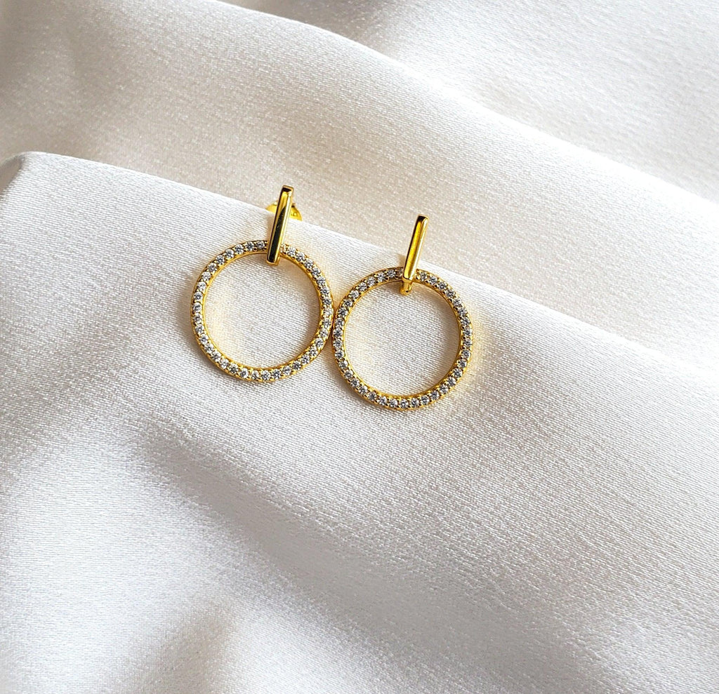 Eirene Pave Earrings - The Mystic River