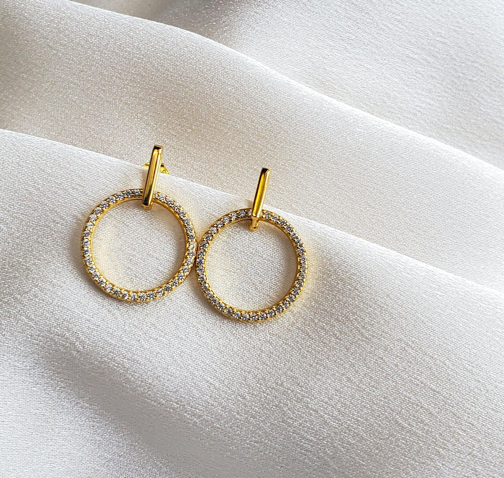 Eirene Pave Earrings - The Mystic River