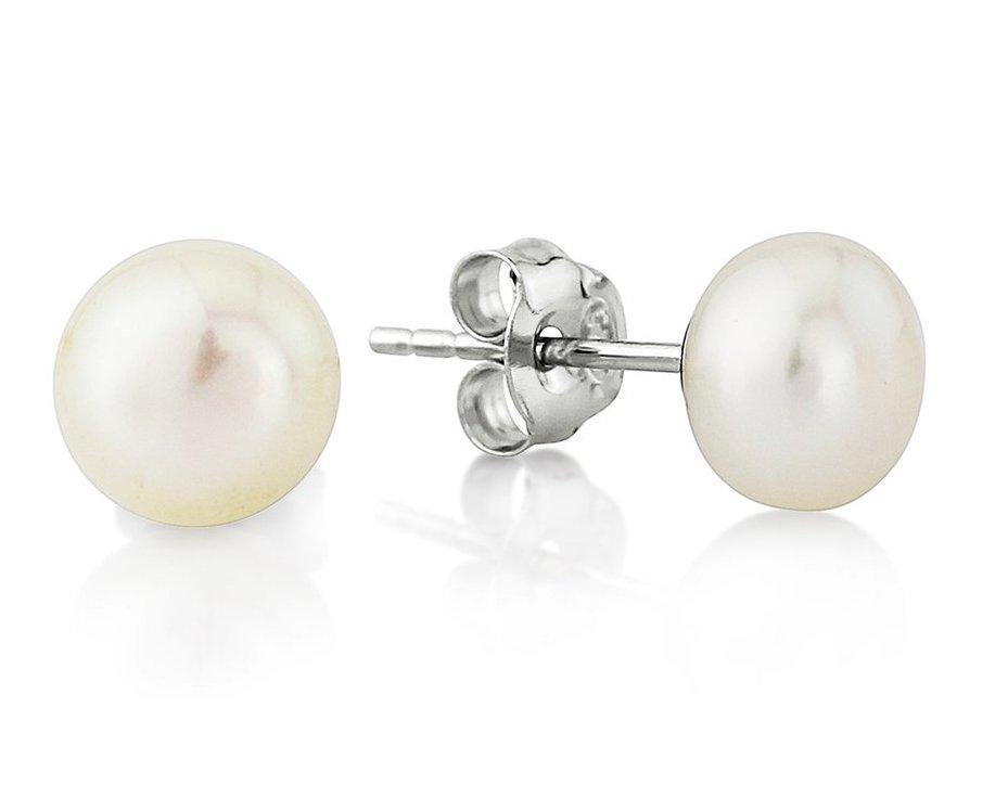 Selene Small Pearl Studs - The Mystic River